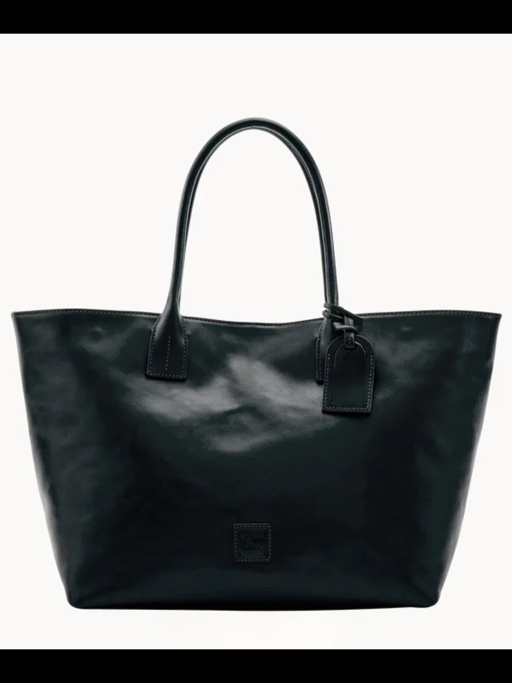 NWT! Dooney & Bourke Medium Russel Florentine Leather Tote in BLACK